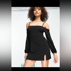 Elegant Mini Dress with Puff Sleeves 
FREE SHIPPING🍋